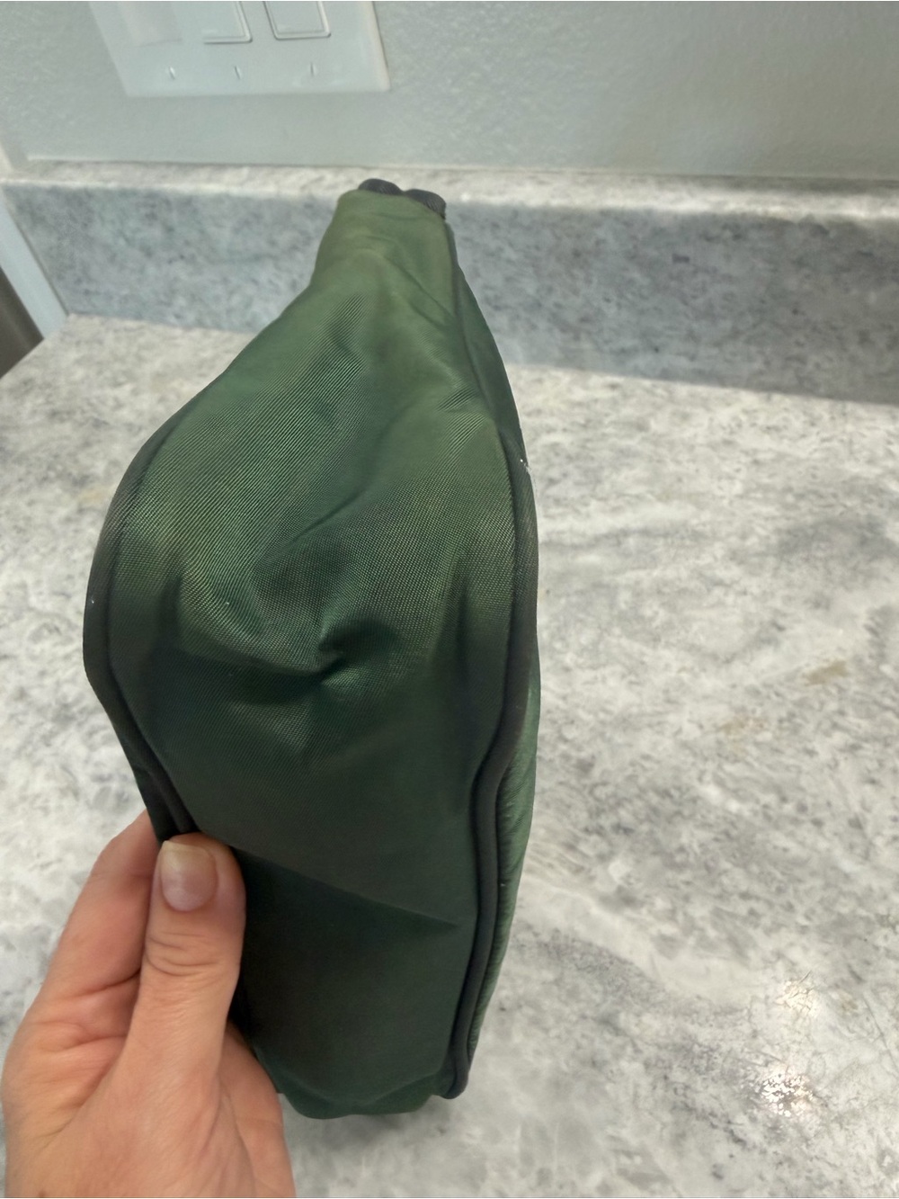 Prada Dark Green Nylon Tessuto Shoulder Bag - Picture 4 of 6